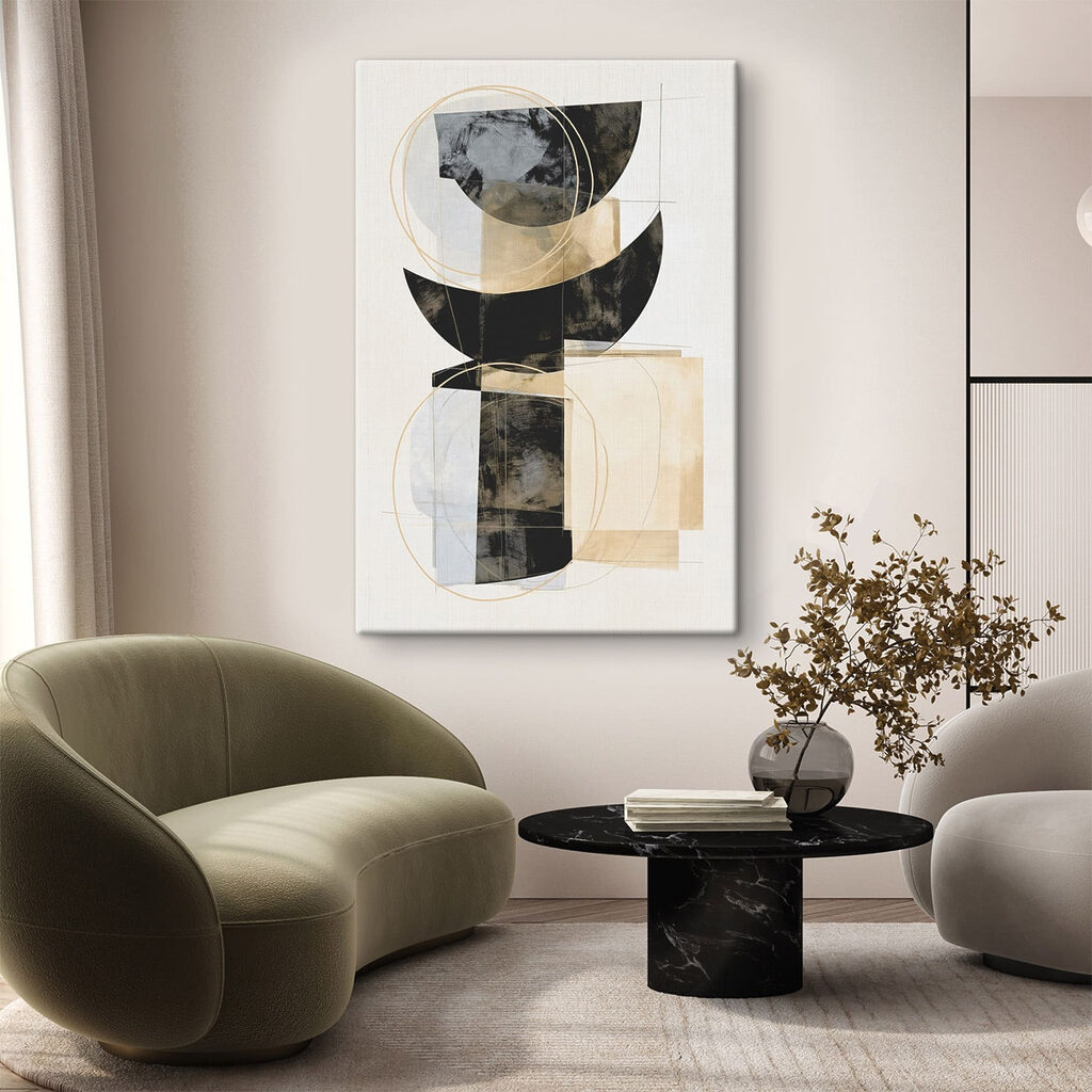 Semicerchi con linee dorate — ambiente 1