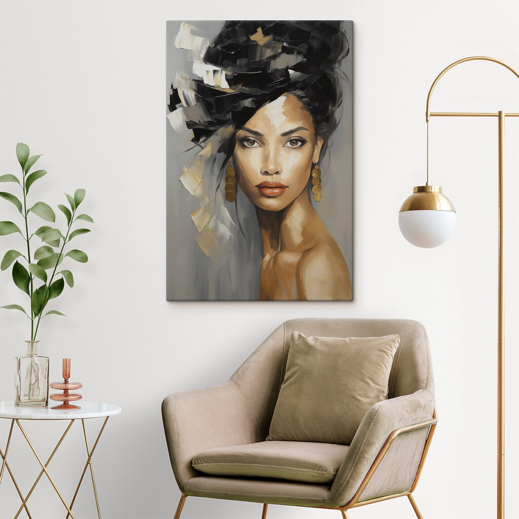 Sguardo sotto capelli neri — ambiente 2