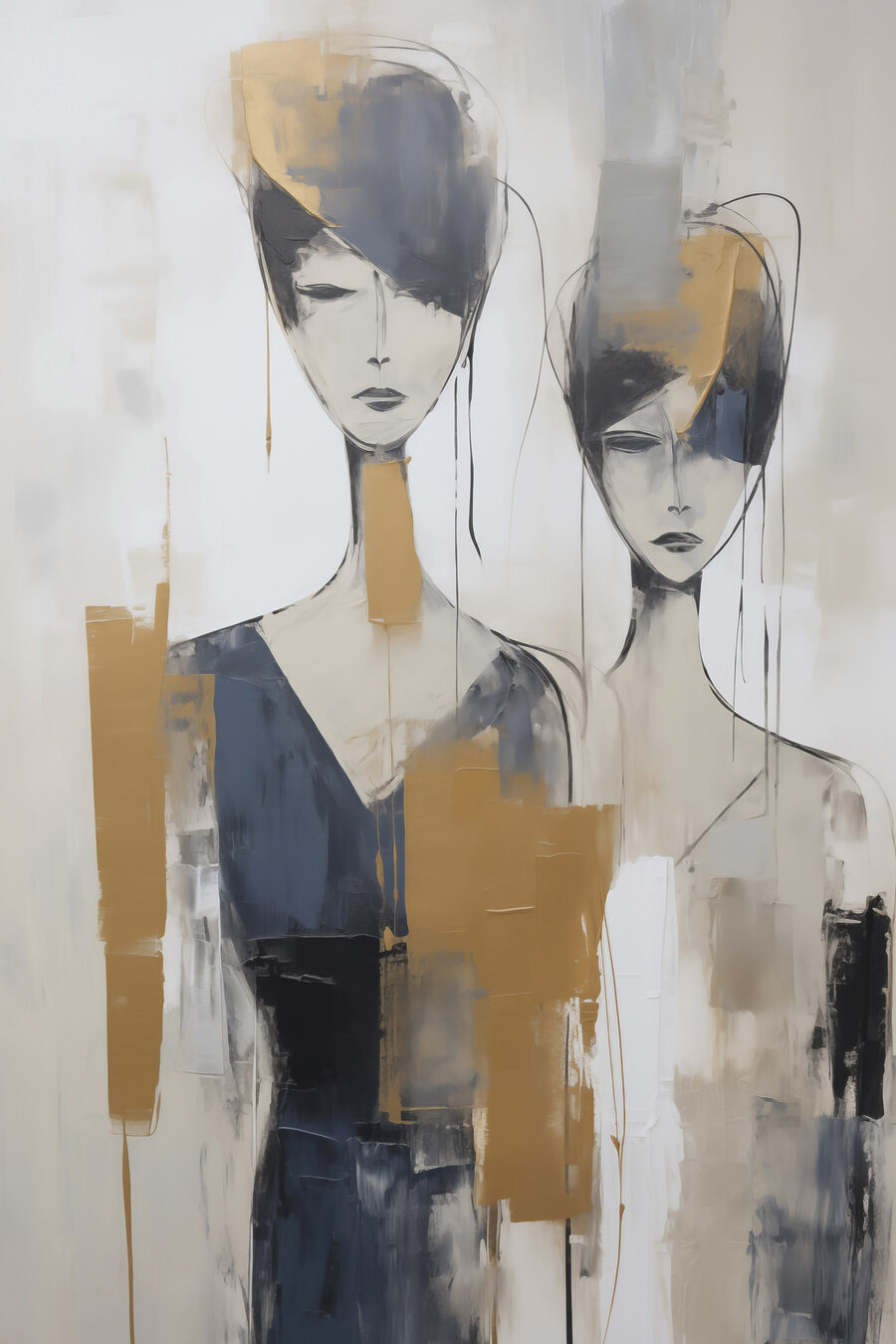 Due donne tra pennellate — design completo
