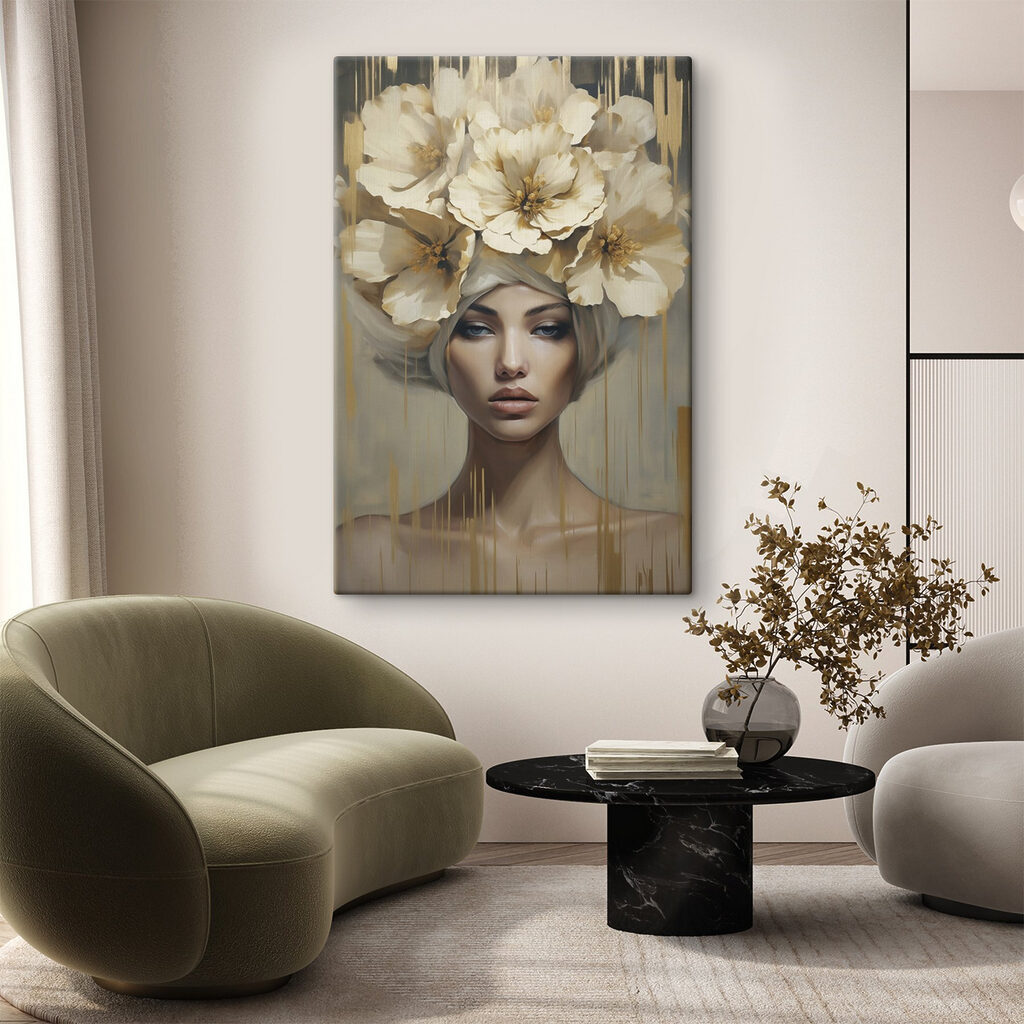 Donna con corona bianca — ambiente 2