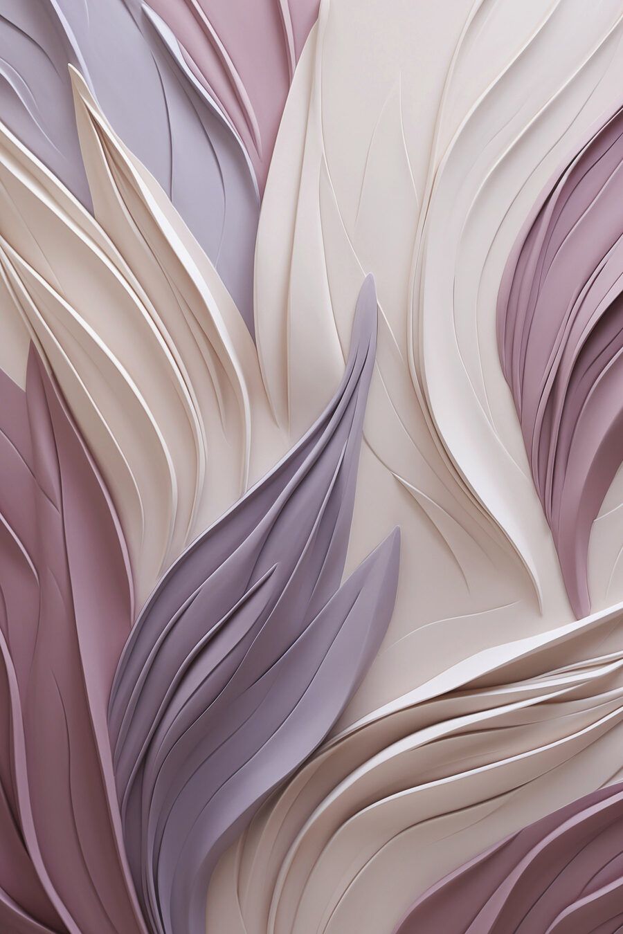 Foglie lilla ondulate — design completo