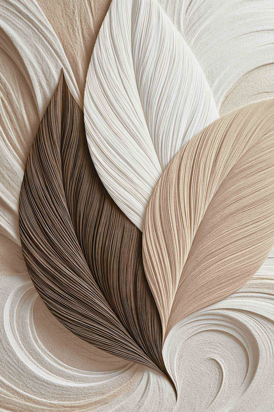 Foglie in tono sabbia — design completo