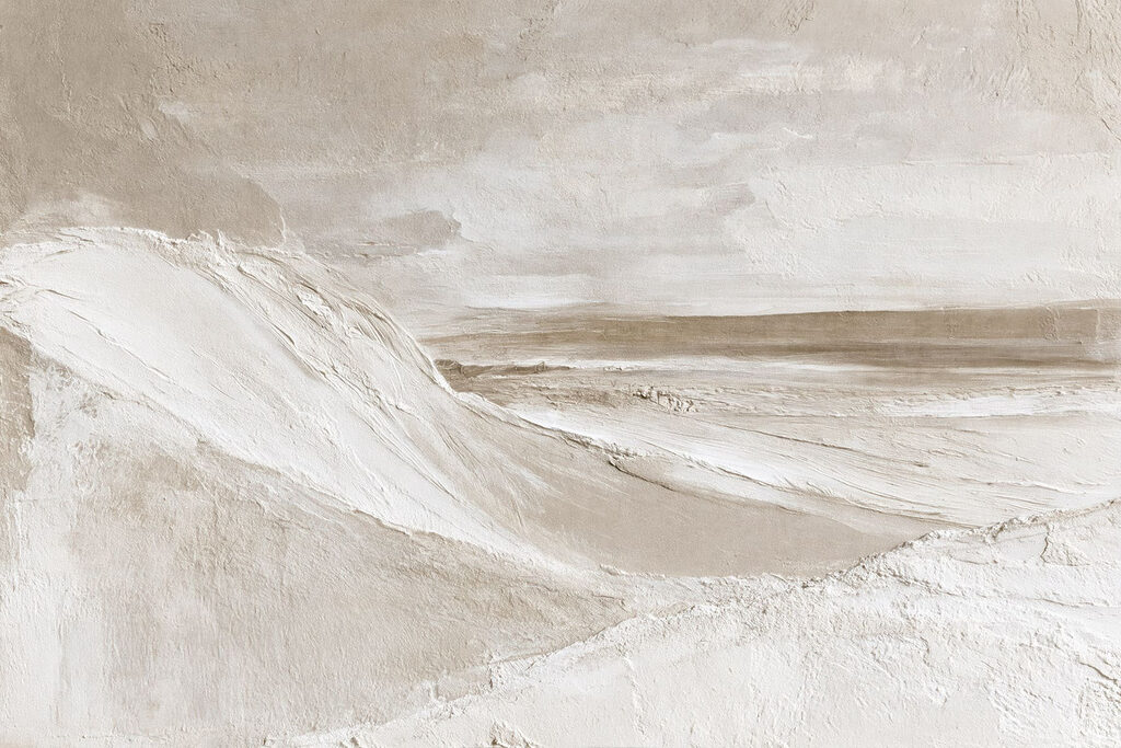 Onde bianche dipinte — design completo