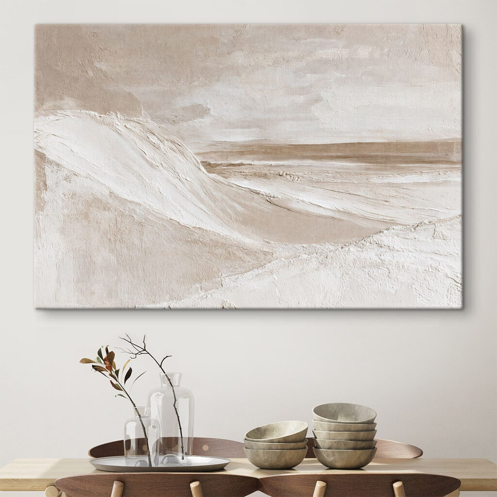 Onde bianche dipinte in un ambiente