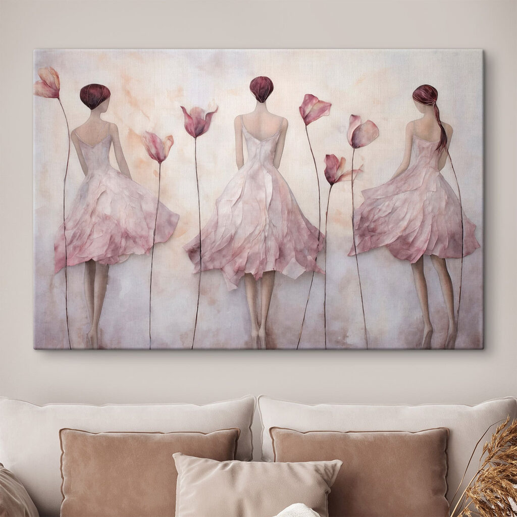 Tre donne tra tulipani — ambiente 1