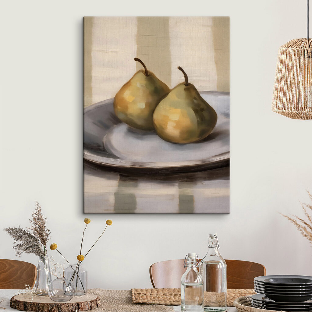 Due pere su righe — ambiente 2
