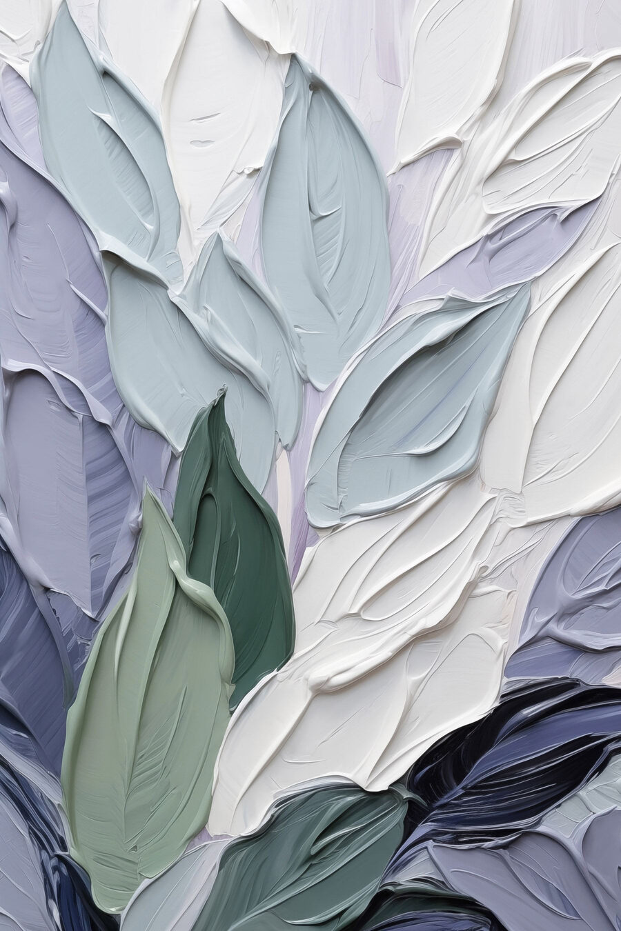 Foglie in verde azzurro — design completo