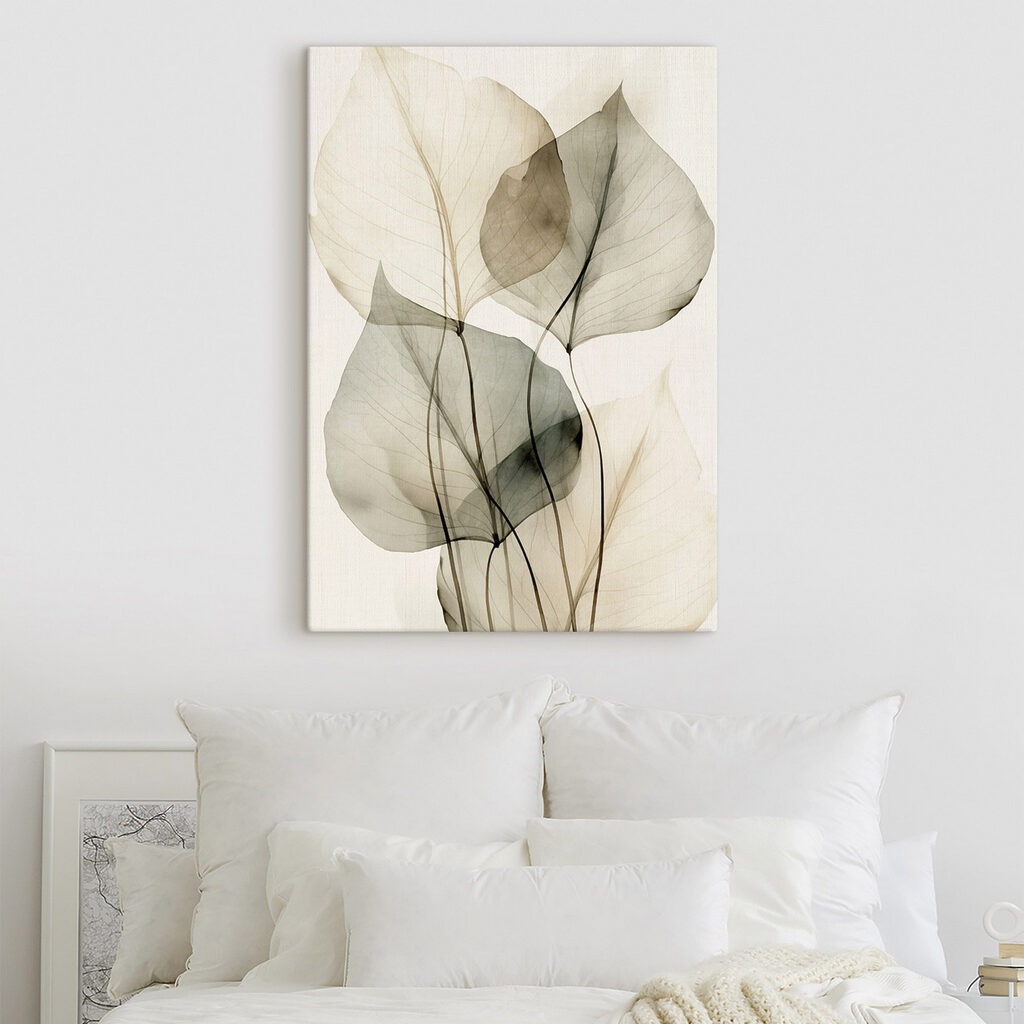 Foglie grigio verde sovrapposte — ambiente 2