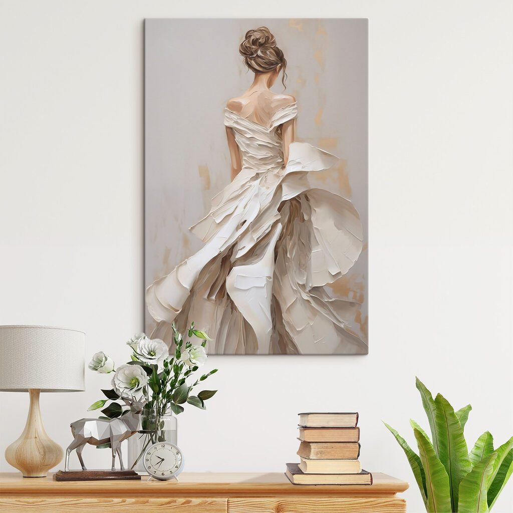 Schiena in bianco plissé — ambiente 1