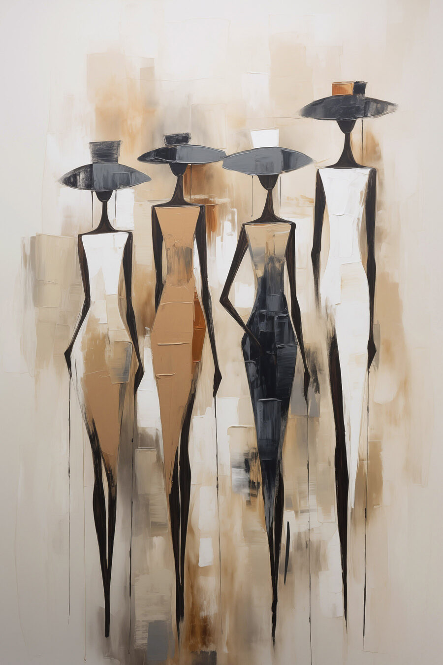 Figure dai cappelli alti — design completo