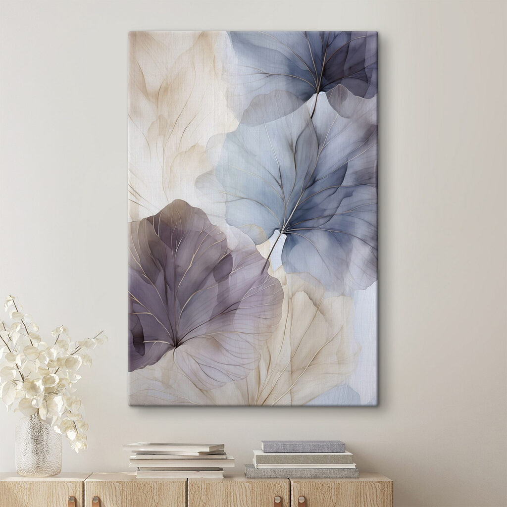 Foglie tonde blu grigio — ambiente 1