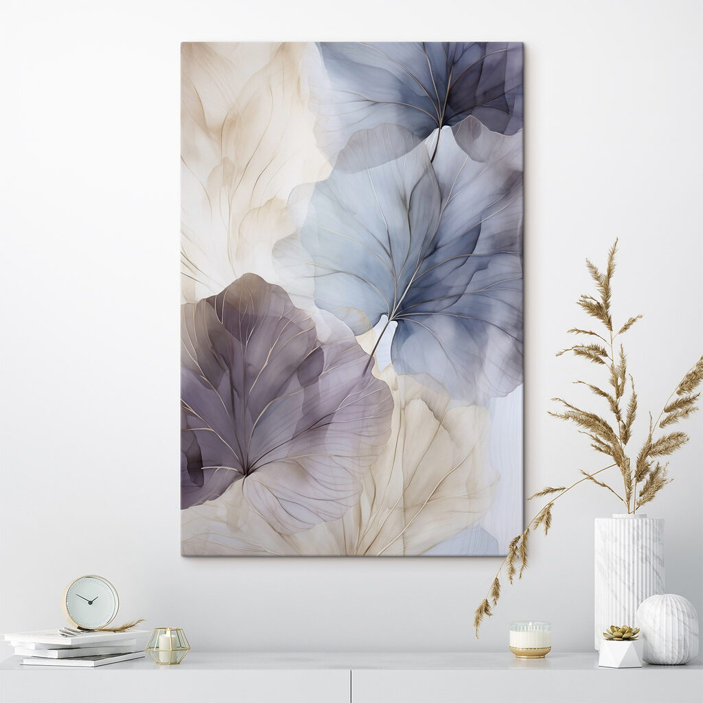 Foglie tonde blu grigio — ambiente 2