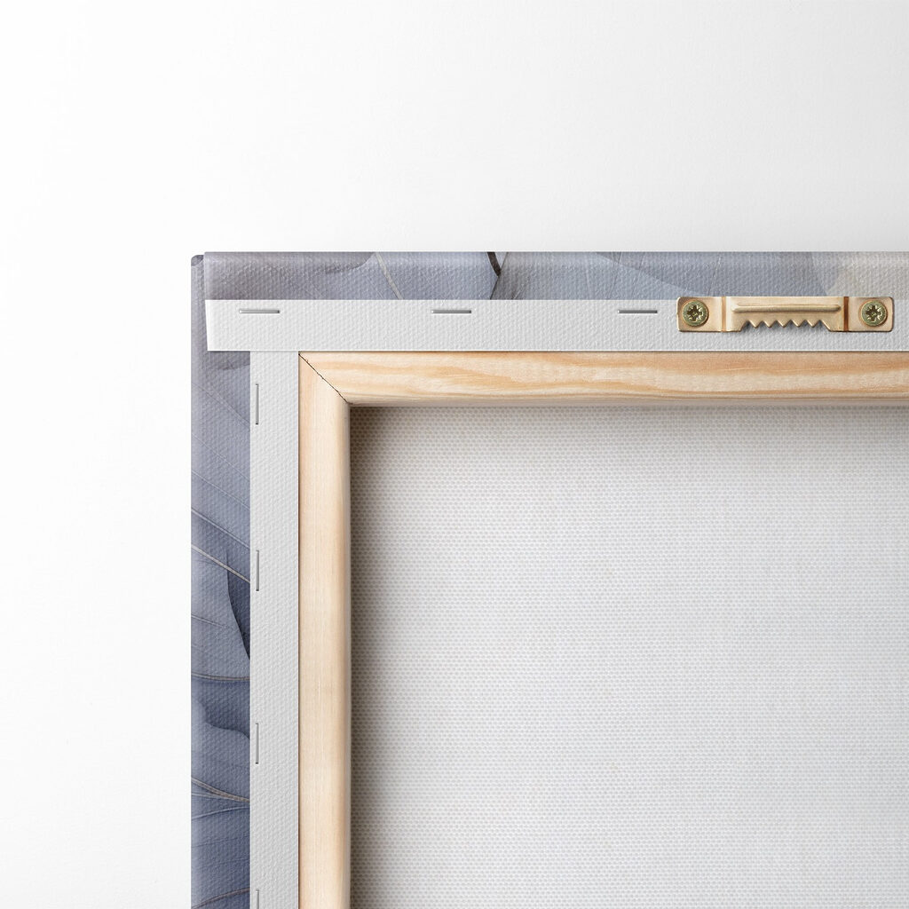 Foglie tonde blu grigio — retro
