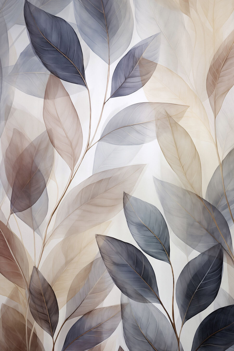 Foglioline trasparenti sui rami — design completo