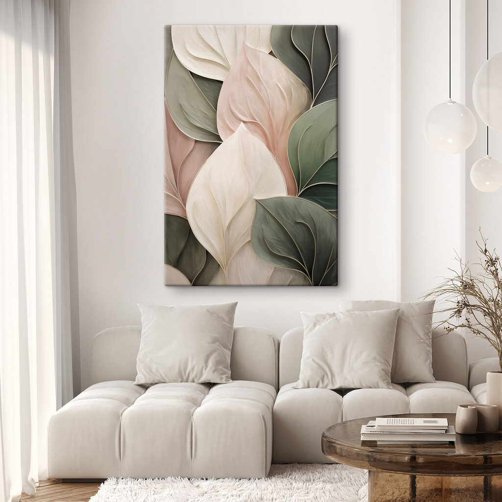 Foglie ampie in pastello — ambiente 2