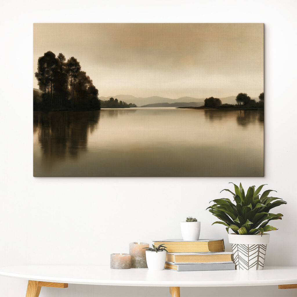 Alberi scuri sull’acqua — ambiente 2