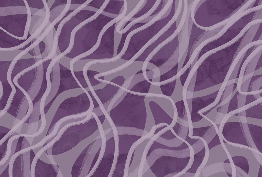 Linee lilla sinuose — design completo