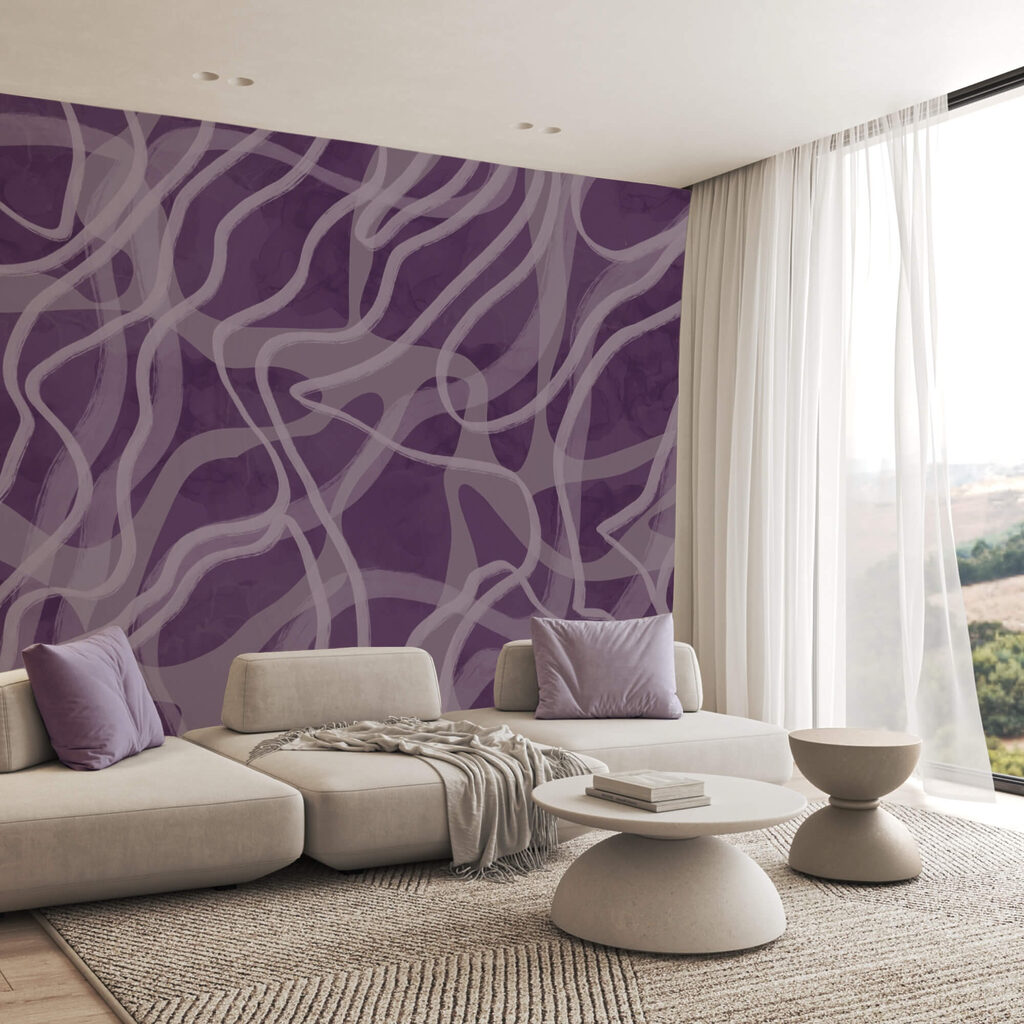 Linee lilla sinuose — ambiente 1