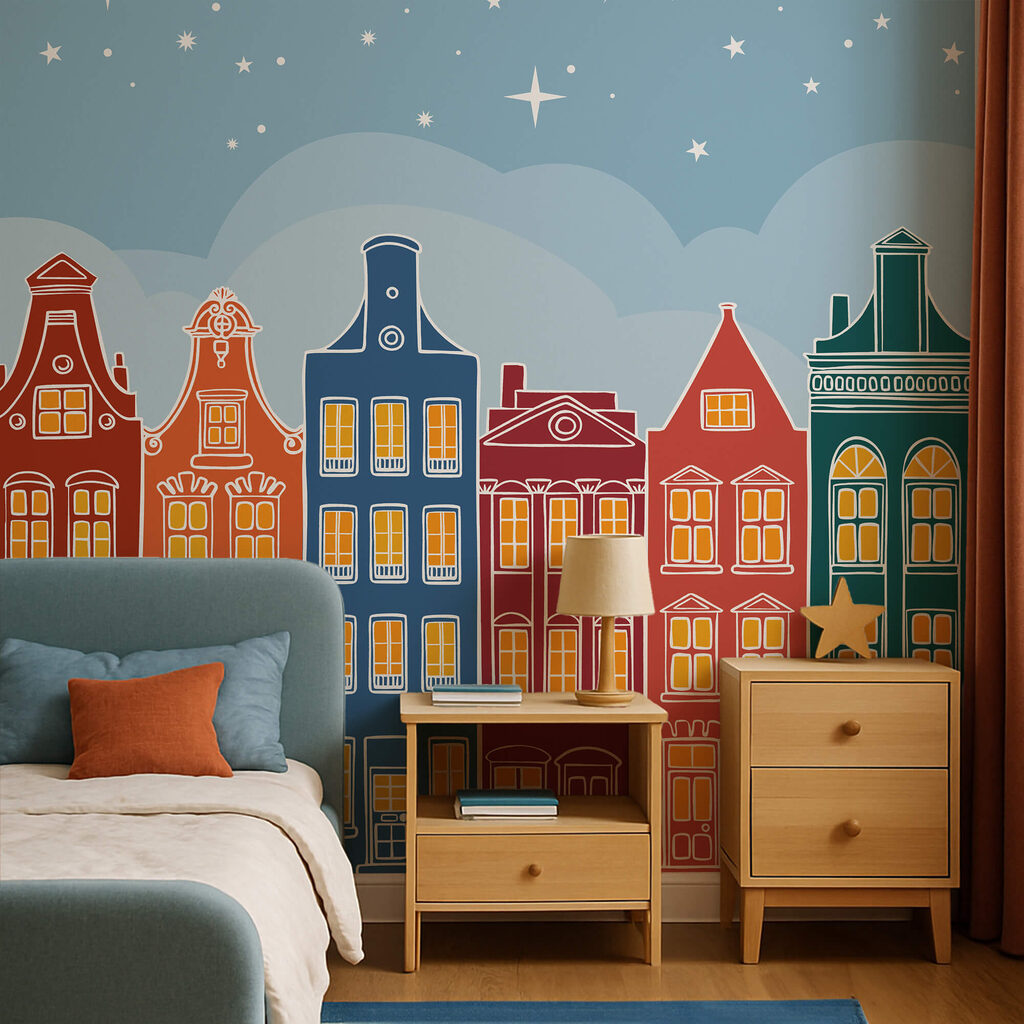 Case colorate e stelle — ambiente 1