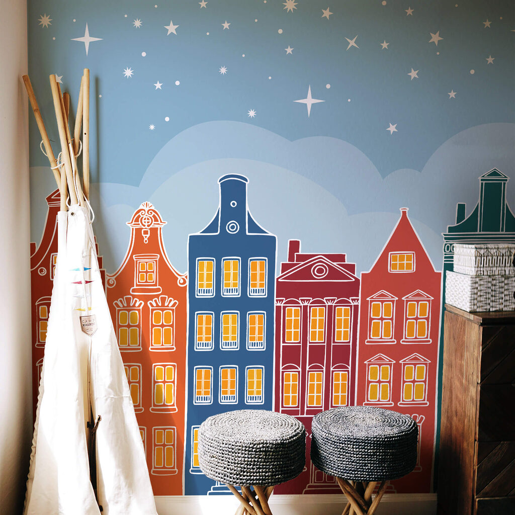 Case colorate e stelle — ambiente 2