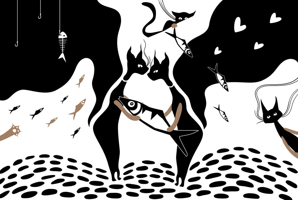 Gatti giocosi — design completo