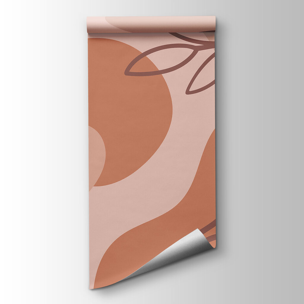 Foglie tra forme terracotta — vista del prodotto