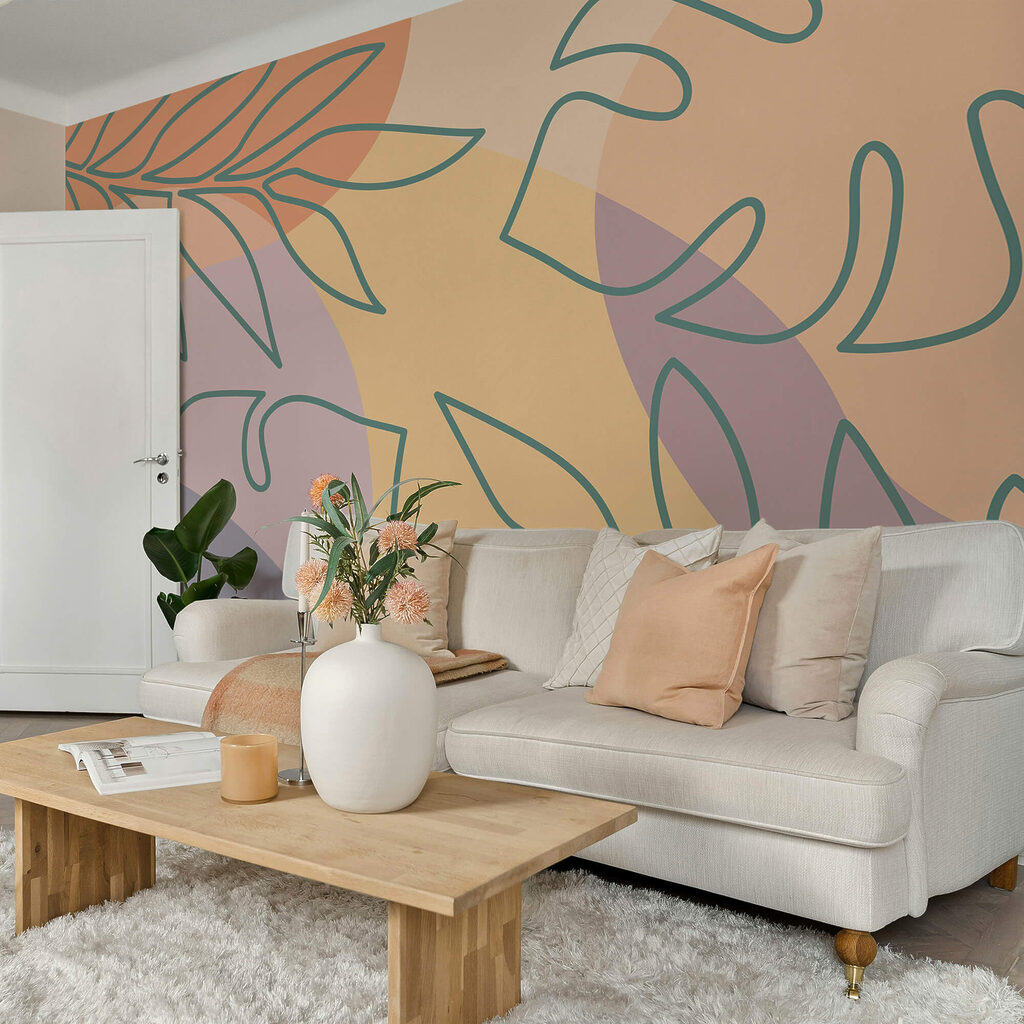 Grandi foglie in pastello — ambiente 1