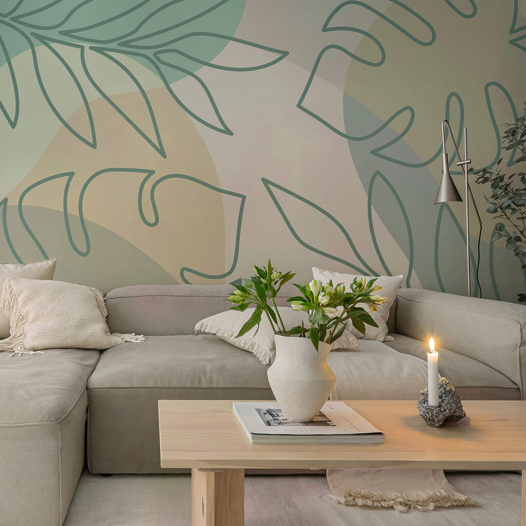 Grandi foglie in pastello — ambiente 2