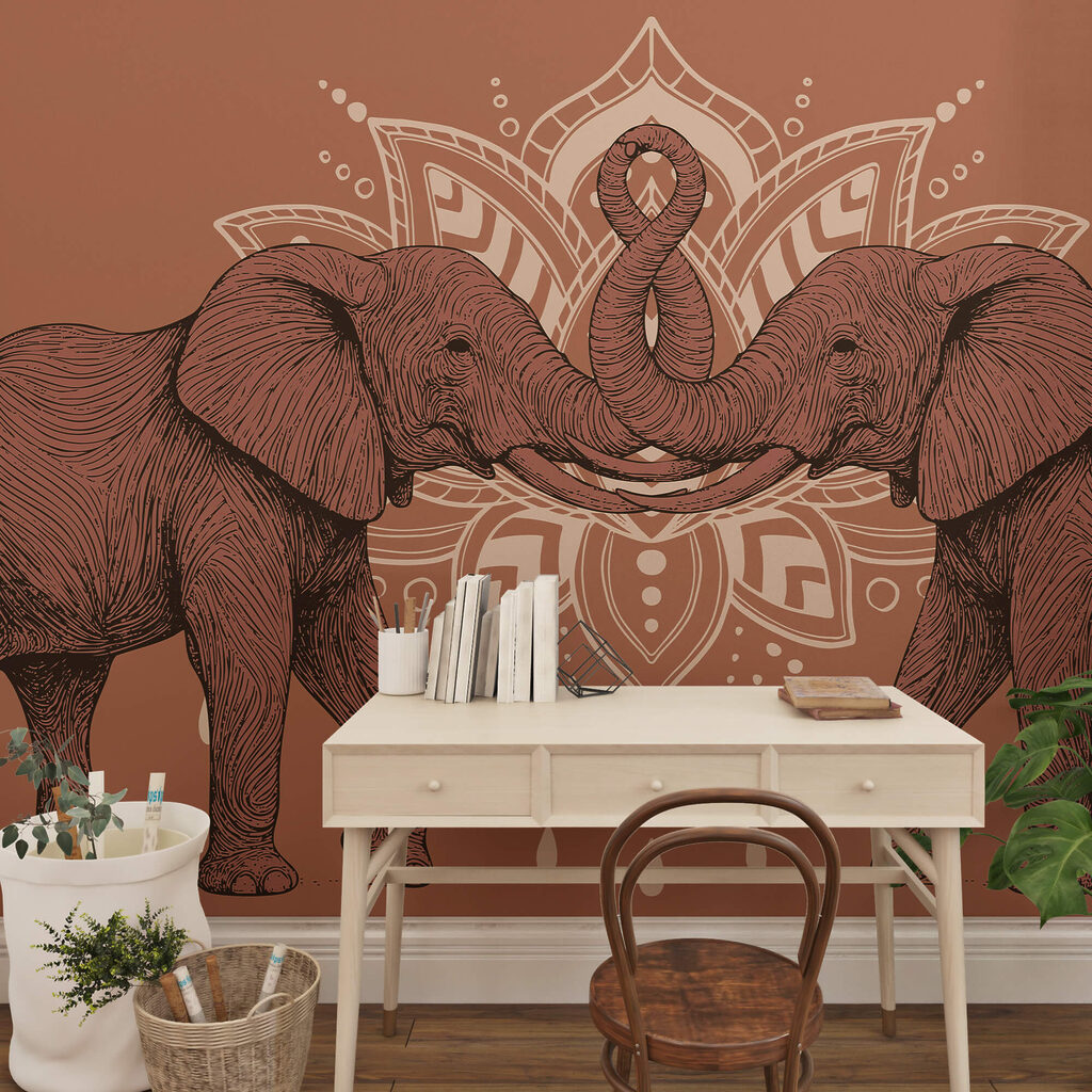 Elefanti davanti all’ornamento — ambiente 2