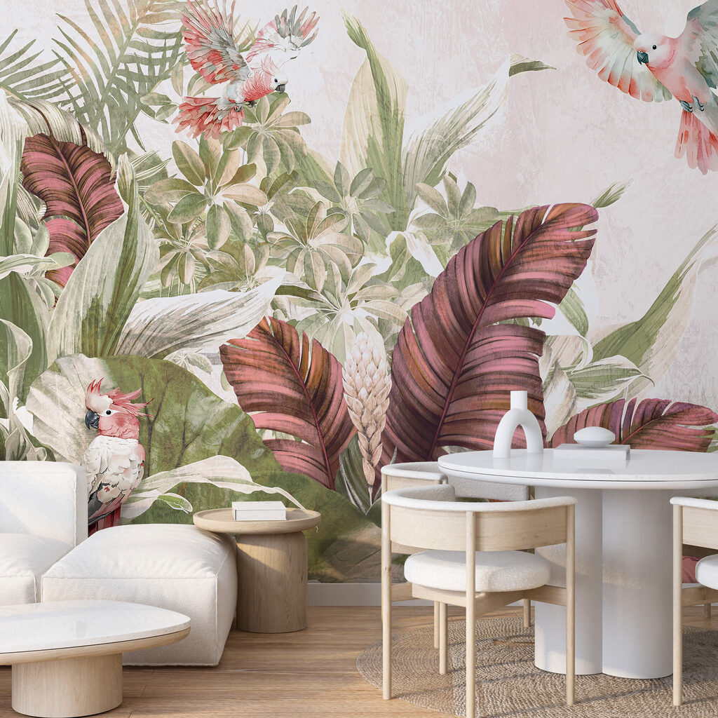 Pappagalli tra fiori grandi — ambiente 2