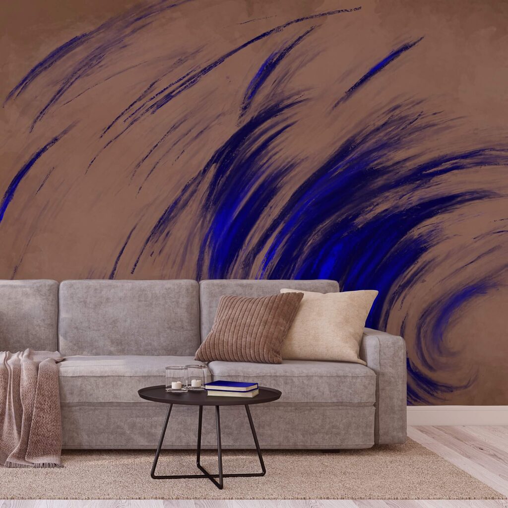Pennellate blu che ruotano — ambiente 2