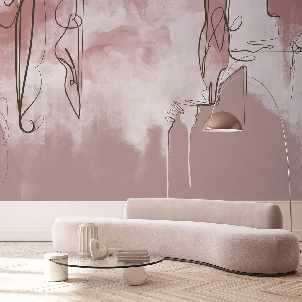 Volti tra veli rosa — ambiente 1