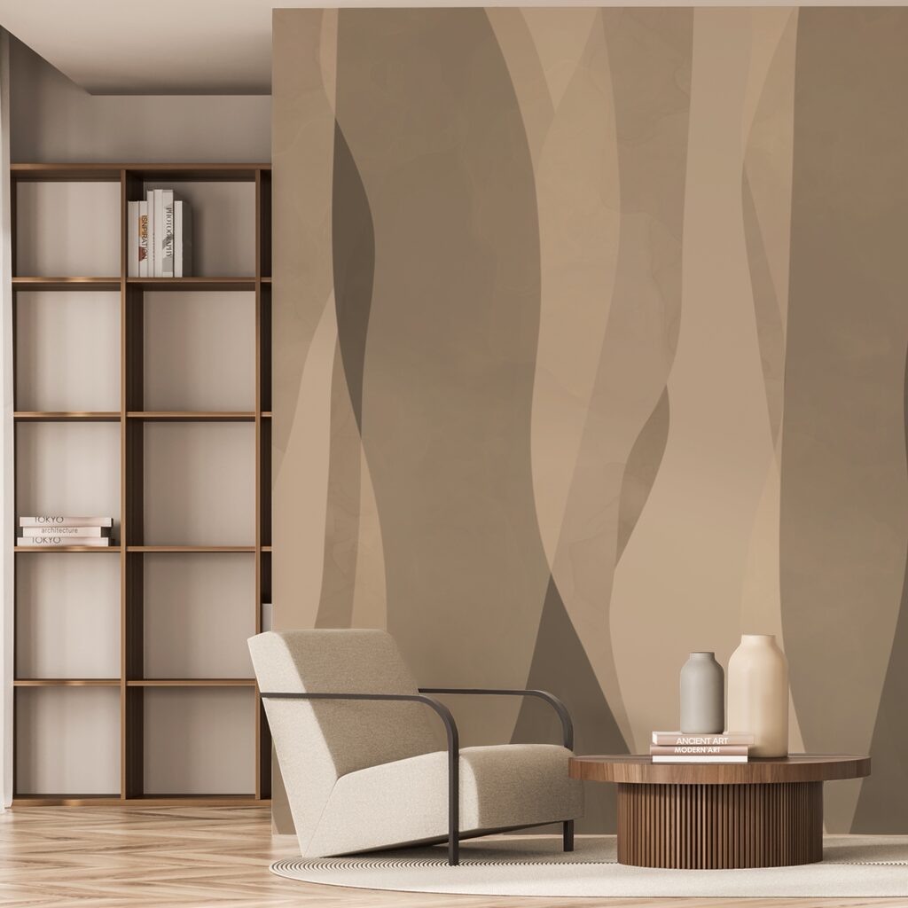 Strisce ondulate color terra — ambiente 2