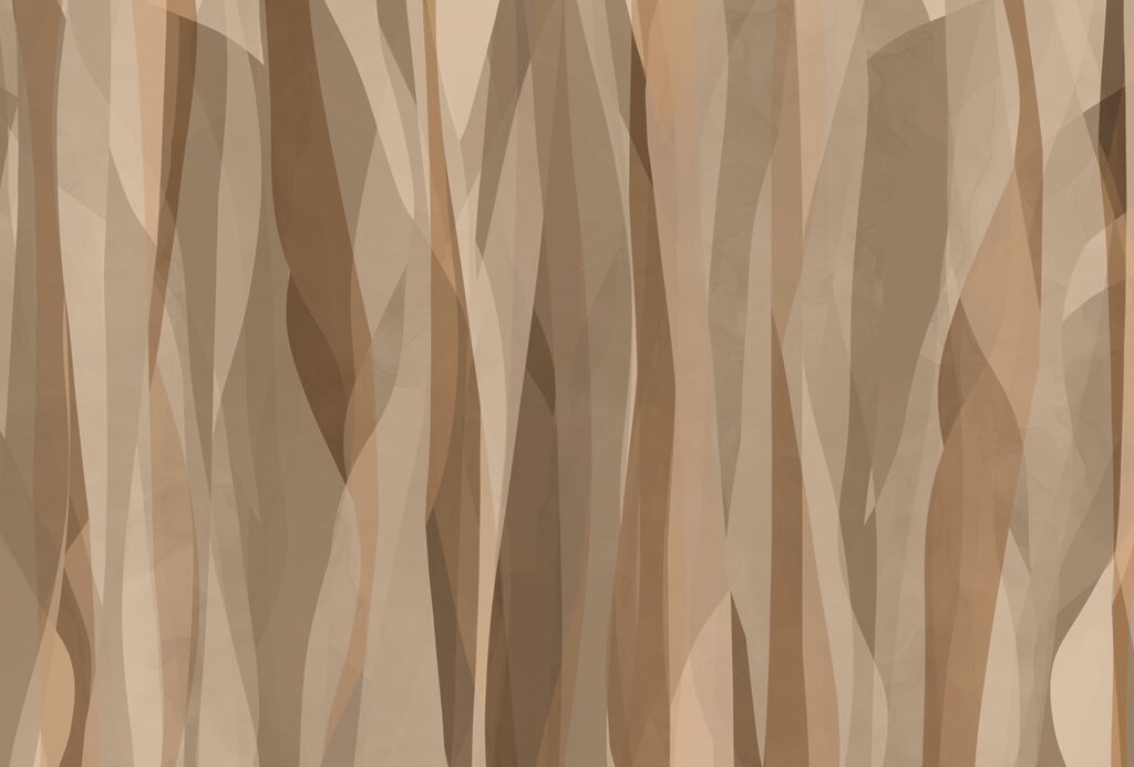 Strisce strette color terra — design completo