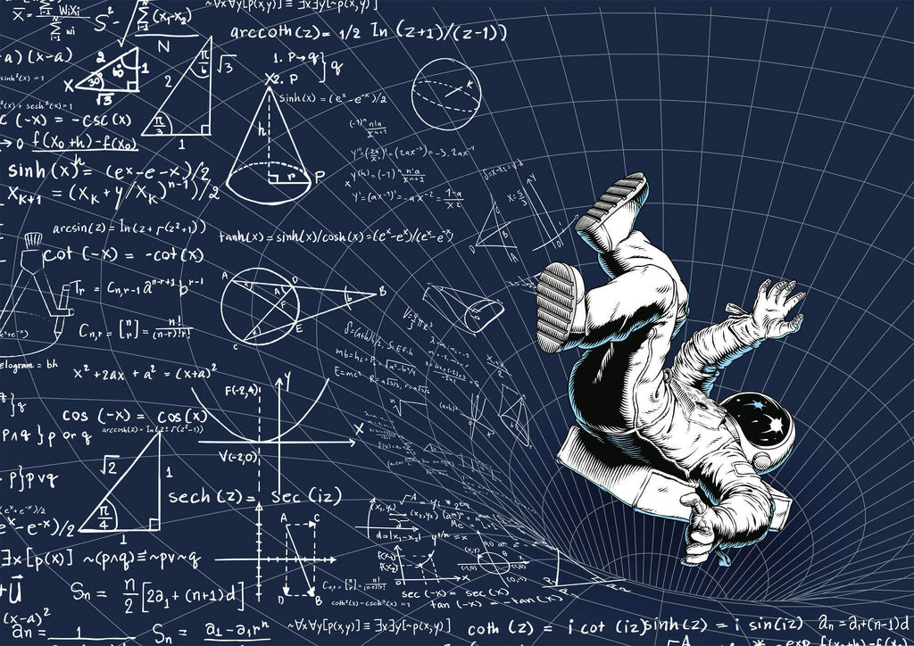 Astronauta tra le formule — design completo