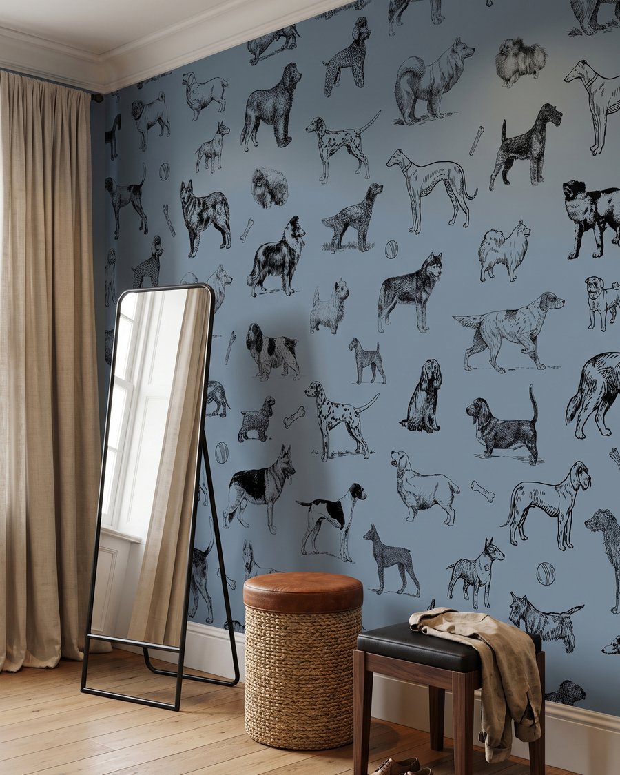 Cani disegnati a penna — ambiente 1