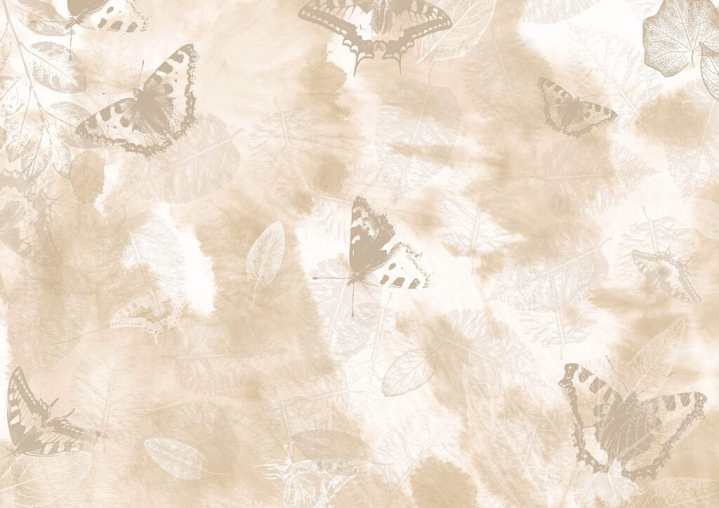Farfalle tra macchie chiare — design completo