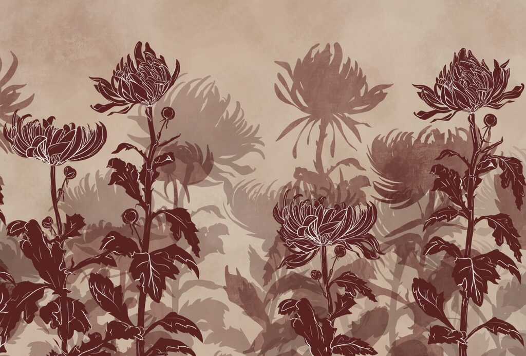 Fiori in bordeaux — design completo