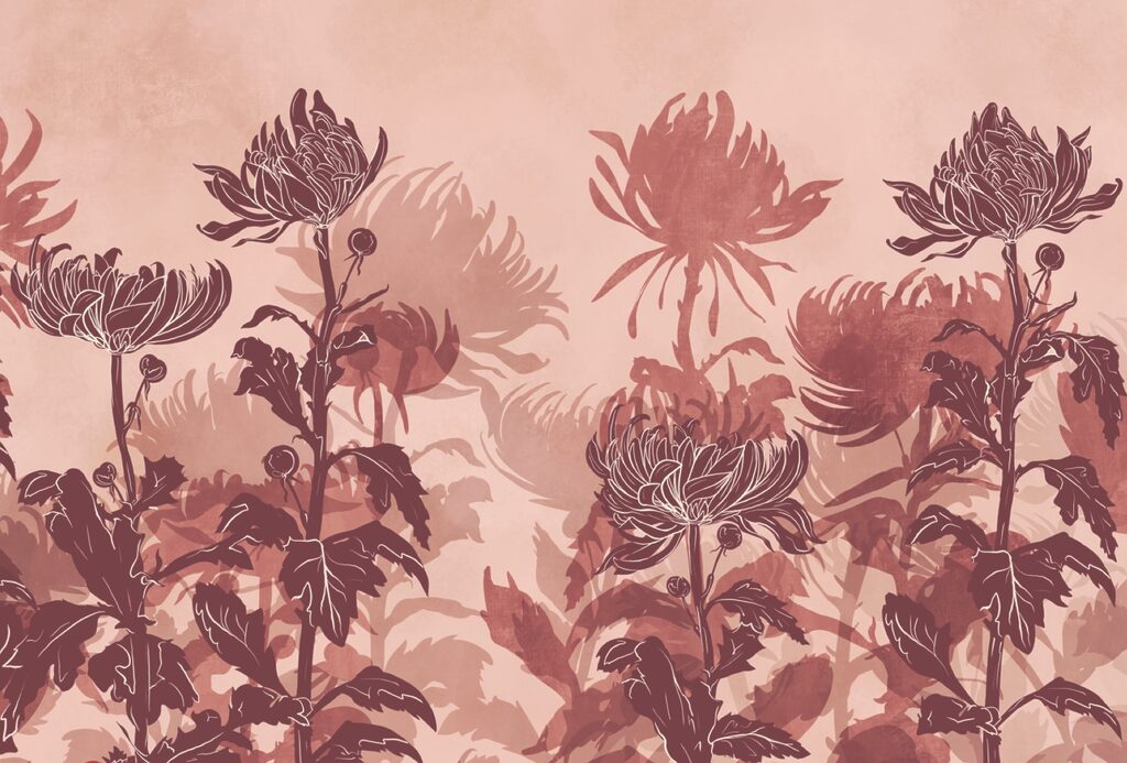 Fiori in bordeaux — design completo