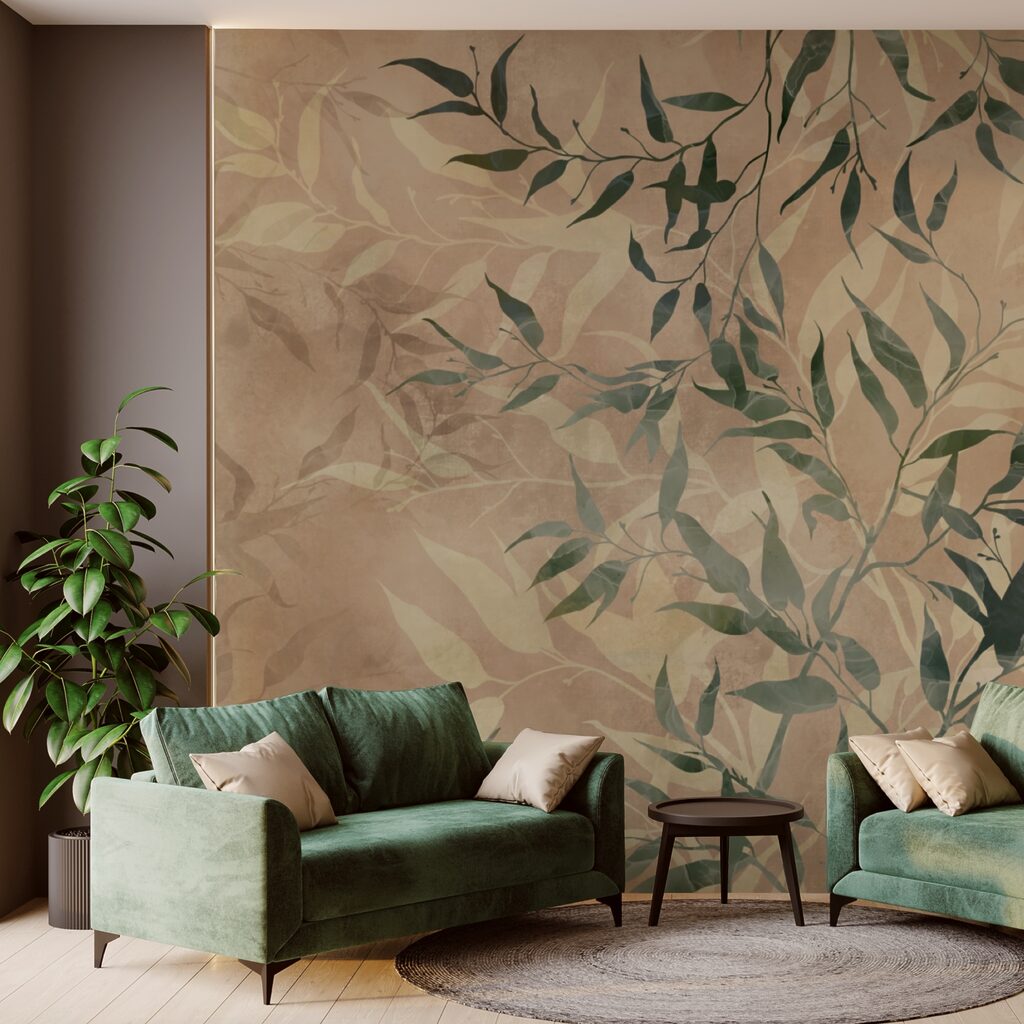 Rametti verdi su beige — ambiente 2