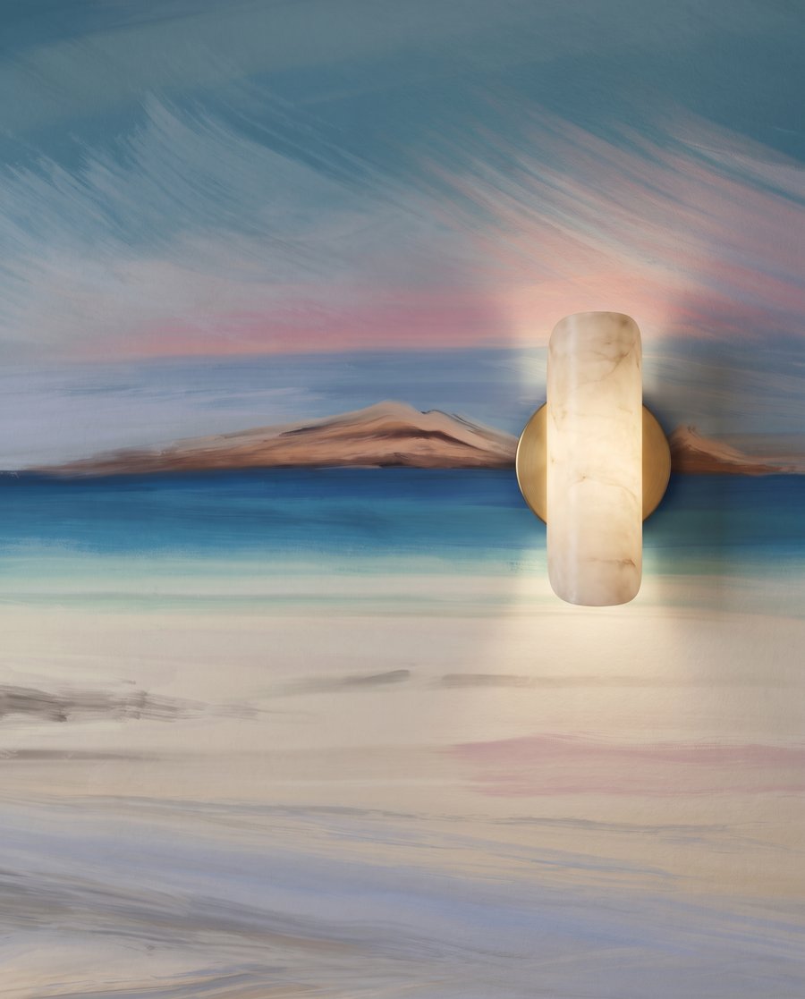 Luce rosa sul mare — dettaglio