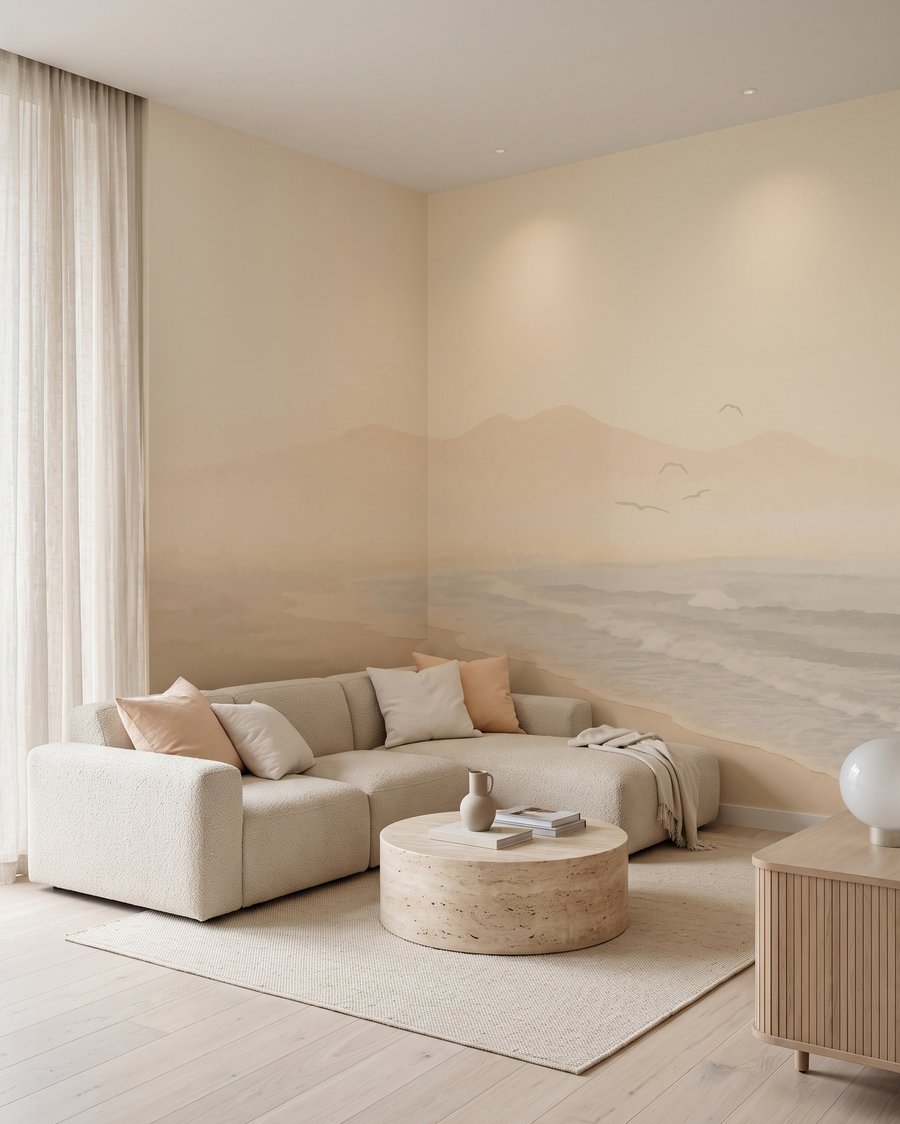 Faro in nebbia dorata — ambiente 3