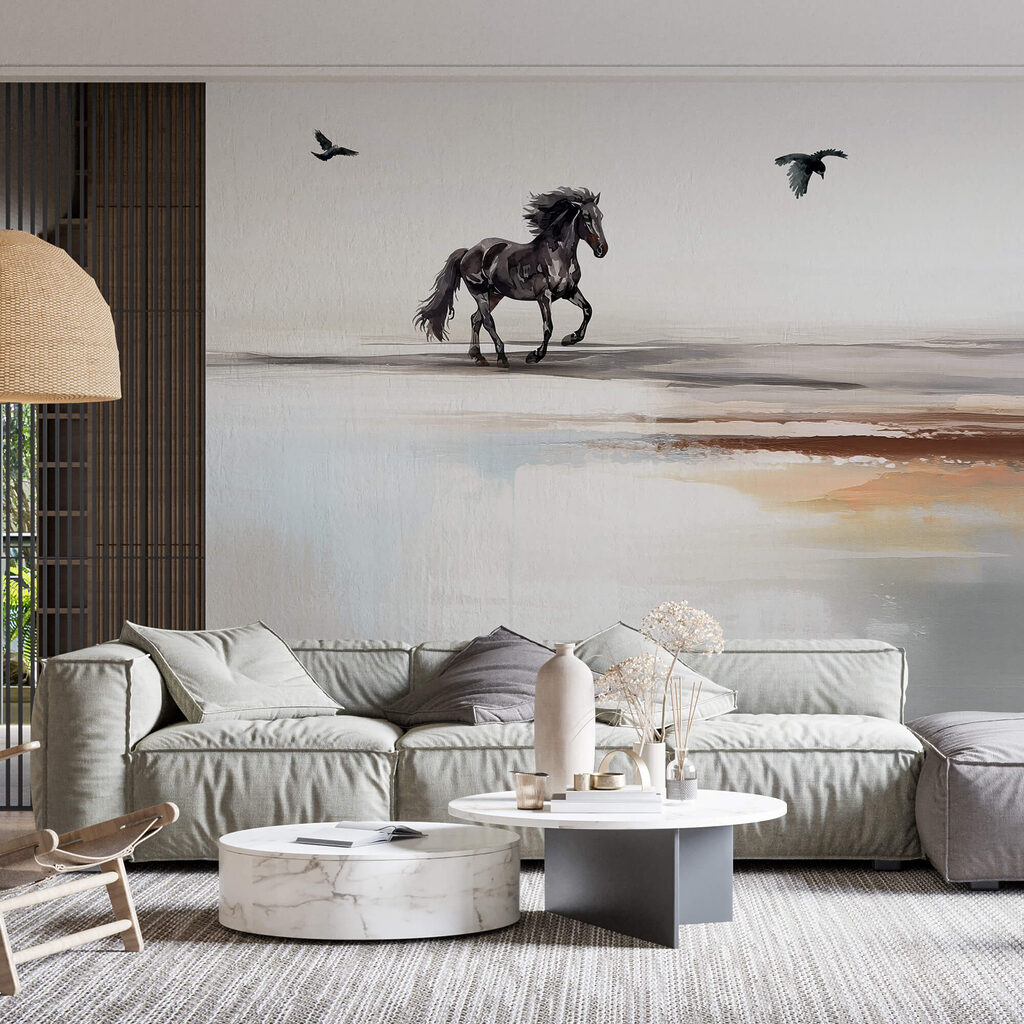 Cavallo con uccelli — ambiente 1