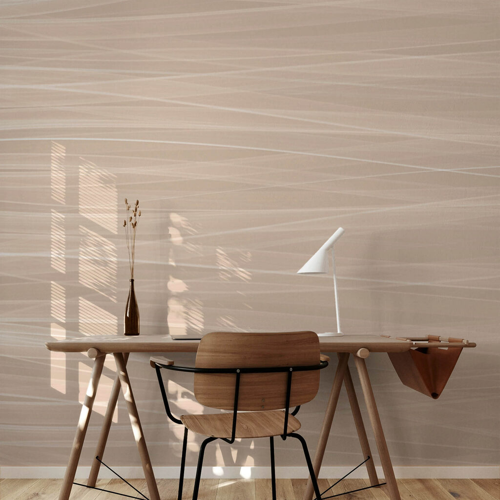 Linee sottili color pesca — ambiente 3