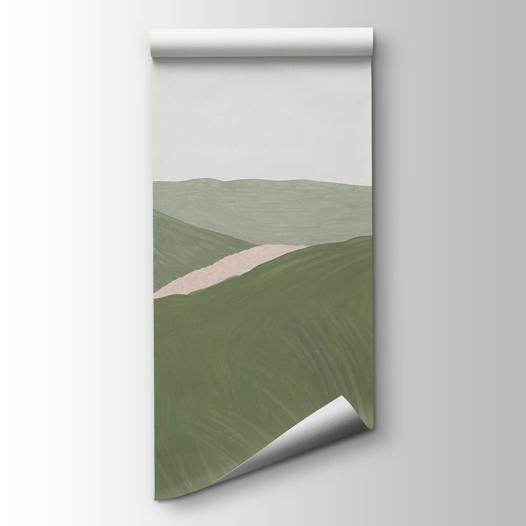 Sentiero tra colline disegnate — vista del prodotto