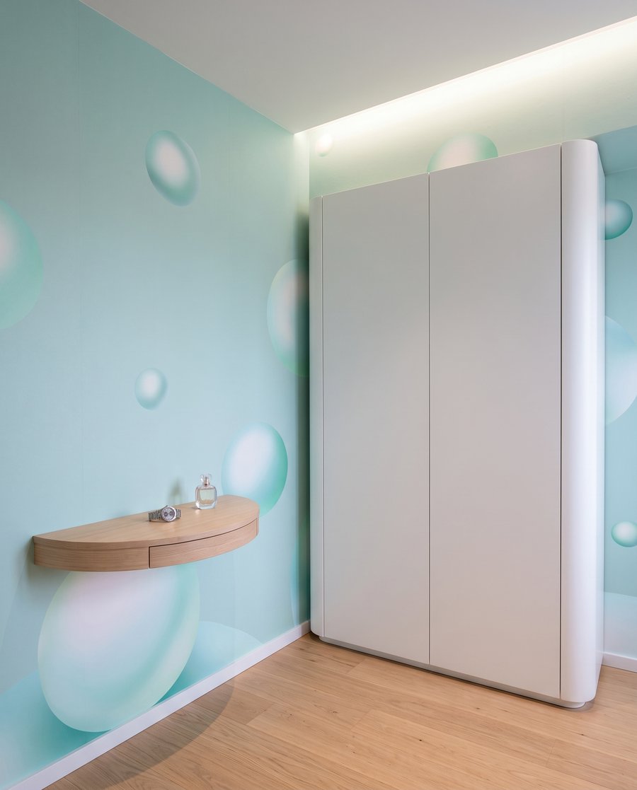 Bolle lucenti che fluttuano — ambiente 1