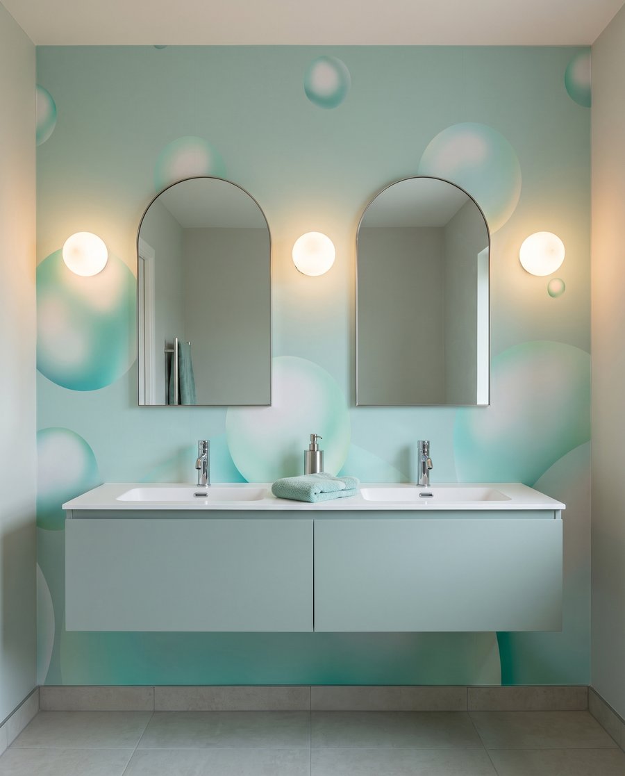 Bolle lucenti che fluttuano — ambiente 4