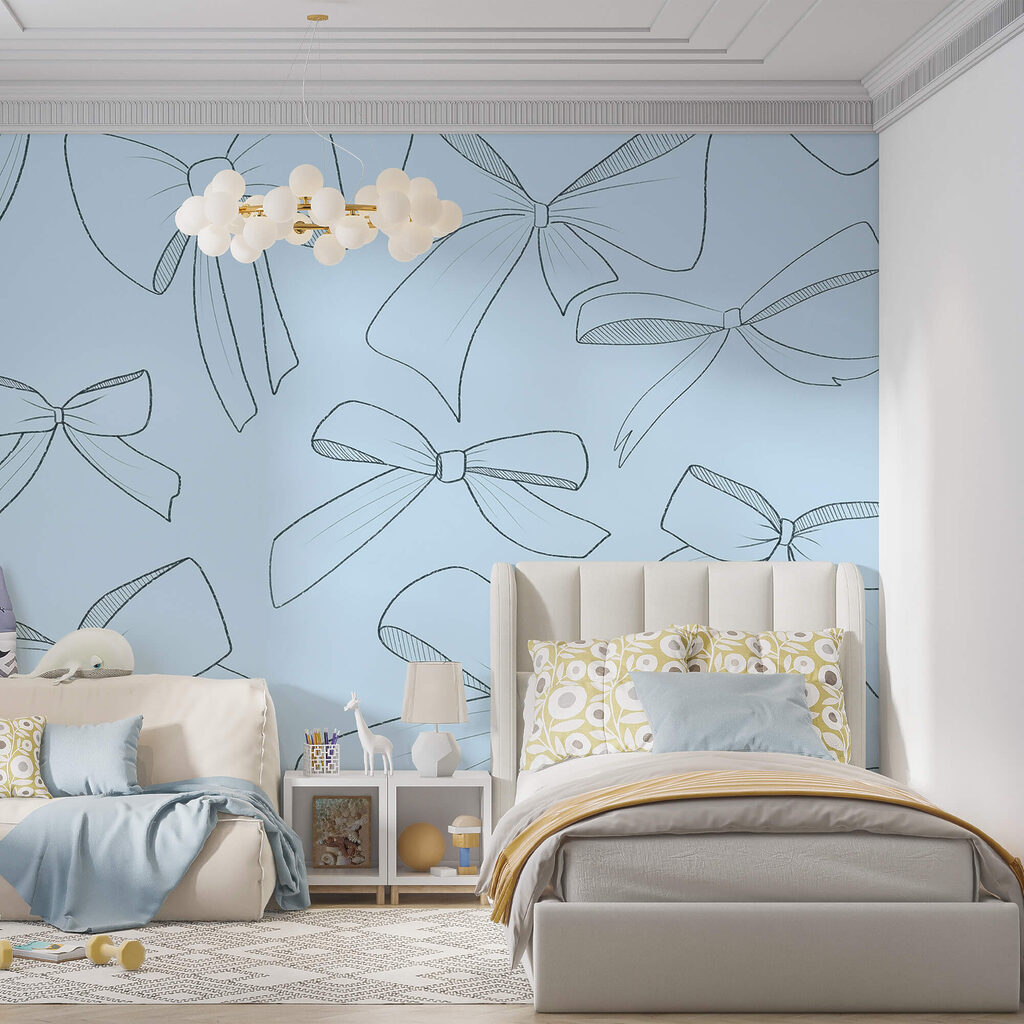 Fiocchi disegnati in un ambiente