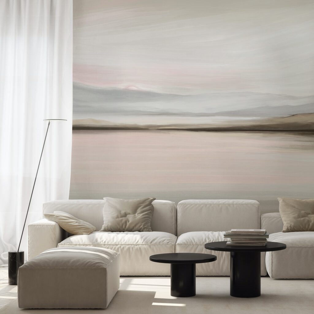 Lago in pennellate pastello — ambiente 3