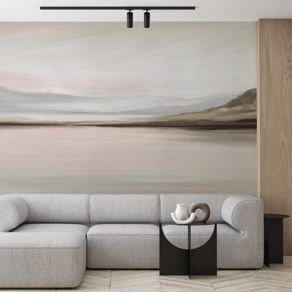 Lago in pennellate pastello — ambiente 4